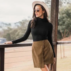 Women's Onyx Rib Turtleneck Sweater - Cupshe -Cupshe GUEST 66017833 6dda 461b a204 4b88b421a310