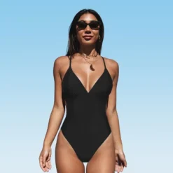 Women's Cutout Back Crisscross One Piece Swimsuit - Cupshe -Cupshe GUEST 663c5935 82de 4cd3 a712 73ddd0fccdcc