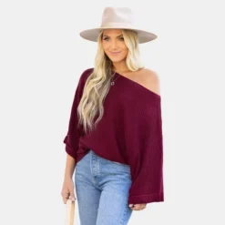 Women's Warm Hugs Rib One-Shoulder Sweaters - Cupshe -Cupshe GUEST 68ccad45 f94e 462c b9aa aae9ed2c90aa
