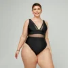 Women's Plus Size V Neck Mesh Sheer One Piece Swimsuit -Cupshe -Cupshe GUEST 6a65eb68 45db 45f0 ad6a c0bdabba5b00