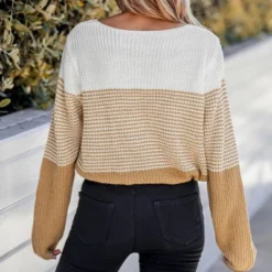 Women's Striped Colorblock Drop Sleeve Sweater - Cupshe -Cupshe GUEST 6aa8541a 592c 4484 b043 eb976206cbc4
