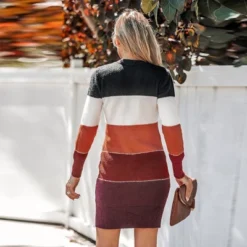 Women's Colorblock Bodycon Mini Sweater Dress - Cupshe -Cupshe GUEST 6b2a0e6d 2e6a 46d2 8f14 9400dd637bc3
