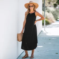 Women's Scoop Neck Cami Casual Midi Dress - Cupshe -Cupshe GUEST 6b406889 3136 4af1 8f95 23502c6f659b