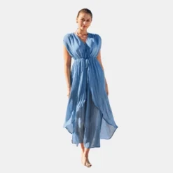 Women's Dreamy Drawstring Ruffled Cover-Up Dress - Cupshe -Cupshe GUEST 6cc5212e 9a3d 4d11 8cab 821d6ed0725f