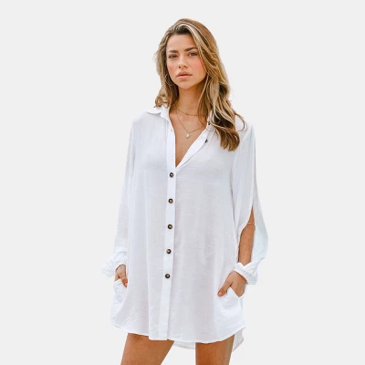 Women's Button-Front Shirt - Cupshe 3 Women's Button-Front Shirt - Cupshe