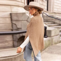 Women's Cable Knit Turtleneck Sweater - Cupshe -Cupshe GUEST 6e07819a 2e4b 4195 98e9 489ee4ac468c