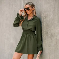 Women's Smocked Button-Front Mini Dress - Cupshe -Cupshe GUEST 6e95e0ff e45f 40fd 8fcf 55b9b87f5bb7