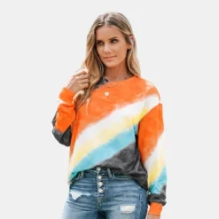 Women's Tie-Dye Wash Crewneck Pullover Sweatshirt - Cupshe -Cupshe GUEST 75d67518 46e8 4b79 9933 86fa69d298df