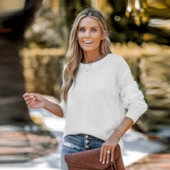 Women's Ivory Puff Sleeve Sweater - Cupshe -Cupshe GUEST 76848aa6 c359 45c0 b3b9 bb93e0929a18