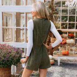 Women's Corduroy Wrap Romper - Cupshe -Cupshe GUEST 7736efd0 1e4e 4f9c 9ca1 35ff0089a114