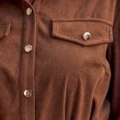 Women's Belted Corduroy Button-Front Mini Dress - Cupshe -Cupshe GUEST 77998a5f 9a6b 498c 98d2 caa8ae2717ee