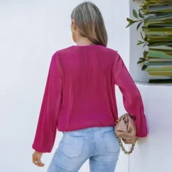 Women's Long Sleeve Surplice Neck Peasant Sleeve Top - Cupshe -Cupshe GUEST 77c190d9 a913 4d78 98d0 fc33fd7bc4ec