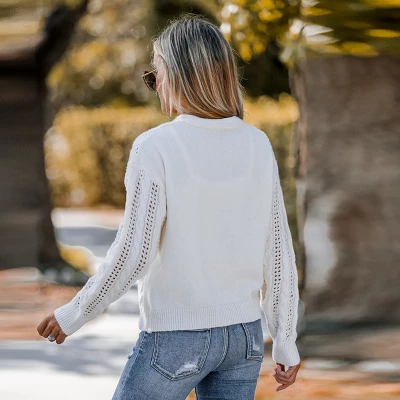 Women's Cable Knit Button-Front Cardigan - Cupshe 6 Women's Cable Knit Button-Front Cardigan - Cupshe - Image 4