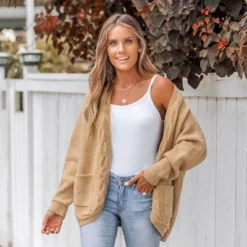 Women's Open-Front Chunky Knit Cardigan - Cupshe -Cupshe GUEST 7c4bf25a b837 4ef8 9070 34edccb5f0f9