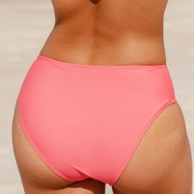 Women's Solid Mid Rise Hipster Bikini Bottom - Cupshe 4 Women's Solid Mid Rise Hipster Bikini Bottom - Cupshe - Image 2