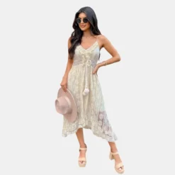 Women's V-neck Lace Up Slip Dress -Cupshe 12 Women's V-neck Lace Up Slip Dress -Cupshe -Cupshe GUEST 7c7b589e 15b1 4016 9217 65db1385c74d
