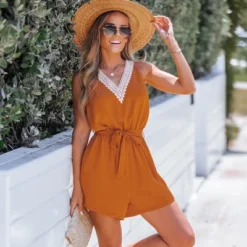 Women's Lace V-Neck Belted Romper - Cupshe 14 Women's Lace V-Neck Belted Romper - Cupshe -Cupshe GUEST 7d8515e6 6a74 45ab b2ce 0dcbf320a0f6