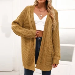 Women's Colorart Chunky Knit Longline Cardigan - Cupshe -Cupshe GUEST 7ec07072 6094 4957 a831 c5c95c0d5ef1