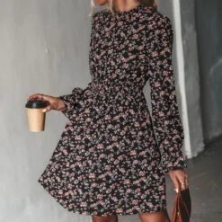 Women's Ditsy Floral Long Sleeve A-Line Mini Dress Smocked Dress - Cupshe - Black 12 Women's Ditsy Floral Long Sleeve A-Line Mini Dress Smocked Dress - Cupshe - Black -Cupshe GUEST 7fefa085 1255 4572 a7ca 4425c6001386