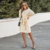 Women's Belted Cream Mini Sweater Dress - Cupshe 2 Women's Belted Cream Mini Sweater Dress - Cupshe -Cupshe GUEST 804e5cbb 35e5 448e 8f8d 968a1ecbdb71