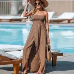 Women's Smocked Maxi Tube Dress - Cupshe -Cupshe GUEST 80ddbea2 4481 4ad9 bcb7 834c51a3230b