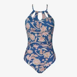 Women's Floral Cutout Tie Back One Piece Swimsuit - Cupshe