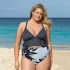 Women's Plus Size Flowy Ruffle Tankini Set Swimsuit - Cupshe -Cupshe GUEST 827fa4f7 8c8f 45da af4f c74d2ddf49bb