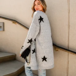 Women's Star Print Button-Front Cardigan - Cupshe -Cupshe GUEST 8282a550 33ae 4ac0 9283 315ed57d1f42