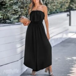 Women's Onyx Ruffled Off-the-Shoulder Jumpsuit - Cupshe -Cupshe GUEST 834b2664 32ec 465a a341 56a568d6fc49