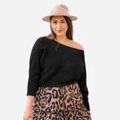 Women's One-Shoulder Dropped Long Sleeve Sweater - Cupshe -Cupshe GUEST 84ffd700 9bc0 4202 a949 7c2a4b37bc55