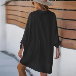 Women's Tie Cuff Button-Front Cover-Up Dress - Cupshe -Cupshe GUEST 85281bd8 9b92 4110 8c78 b46598cca081