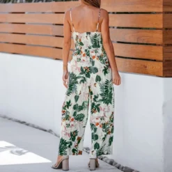 Women's Tropical Smocked Cami Jumpsuit - Cupshe -Cupshe GUEST 85a2791b c8e9 4f74 a74f 664b18d01c71