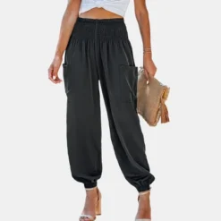 Women's Smocked High Waist Ruched Joggers - Cupshe -Cupshe GUEST 85c86df2 2166 4841 a49e 6e78e15cdeb3