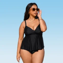 Women's V Neck Wrapped Plus Size Tankini Set - Cupshe 13 Women's V Neck Wrapped Plus Size Tankini Set - Cupshe -Cupshe GUEST 86827a6e 4110 4d38 b9e6 a48c6b193cfa