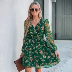 Women's Floral Print Chiffon Mini Dress - Cupshe -Cupshe GUEST 886e40f8 5fb1 44bc 8649 3eefcfa26907