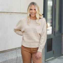 Women's Toasty Crochet Knit Drop Shoulder Sweater - Cupshe -Cupshe GUEST 8973b97f 9ea3 4c25 903a 258f5620fcc8