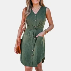 Women's Drawstring Jersey Dress - Cupshe -Cupshe GUEST 89bdd2f4 597f 459a a3cd 028d9aa077e0