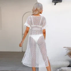 Women's Crochet Ruffles Swim Cover-Up - Cupshe -Cupshe GUEST 8ad9e344 b56b 4a2c 91f4 e6feca27d38f