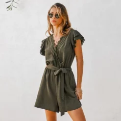 Women's Scalloped Lace Ruffled Belted Romper - Cupshe -Cupshe GUEST 8c09691a ba69 42c4 ba9c 8ca8099a5aeb