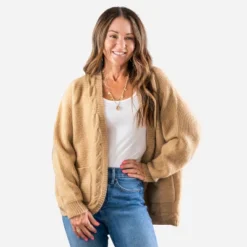 Women's Open-Front Chunky Knit Cardigan - Cupshe -Cupshe GUEST 8c12d920 d278 4c31 af6c f2f452021317