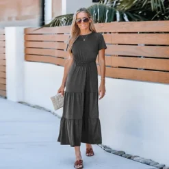 Women's Tiered Hem Maxi Dress - Cupshe