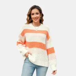Women's Textured Colorblock Sweater - Cupshe -Cupshe GUEST 8f304a35 68d4 415c 9cc1 12677907c61c