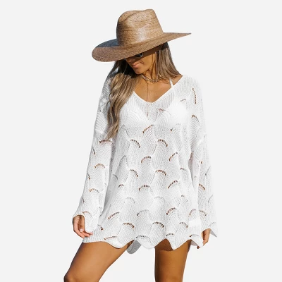 Women's Cutout Swim Cover Up Dress - Cupshe 5 Women's Cutout Swim Cover Up Dress - Cupshe - Image 3