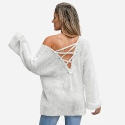 Women's Marshmallow V-Neck Sweater - Cupshe 17 Women's Marshmallow V-Neck Sweater - Cupshe -Cupshe GUEST 90d3c776 e6b7 4ad1 9297 eed1e173e966