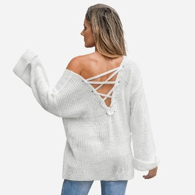 Women's Marshmallow V-Neck Sweater - Cupshe 10 Women's Marshmallow V-Neck Sweater - Cupshe - Image 8