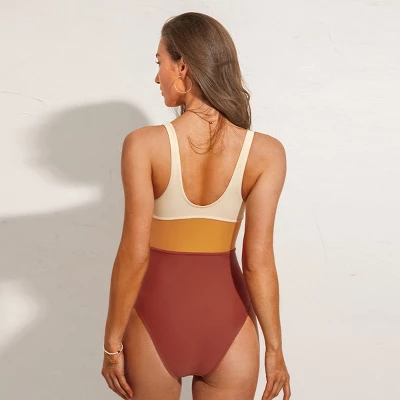 Women's Color Block Keyhole One Piece Swimsuit - Cupshe 6 Women's Color Block Keyhole One Piece Swimsuit - Cupshe - Image 4