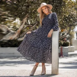 Women's Ditsy Floral Round Neck Maxi Dress - Cupshe -Cupshe GUEST 945f5288 a6cf 47c5 a535 ef29fc830670