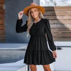 Women's Ruffled Long Sleeve Mini Dress - Cupshe 13 Women's Ruffled Long Sleeve Mini Dress - Cupshe -Cupshe GUEST 9506c35d 0c46 4bfe aed0 3ffa97004653