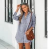 Women's Single One Frayed Denim Shirt -Cupshe -Cupshe GUEST 96421514 d707 4004 ae0b fa5a66da49c0