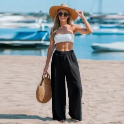 Women's Sunshine Smocked Wide Leg Pants - Cupshe -Cupshe GUEST 98061b80 e496 43a1 a5aa c6c7331371f3